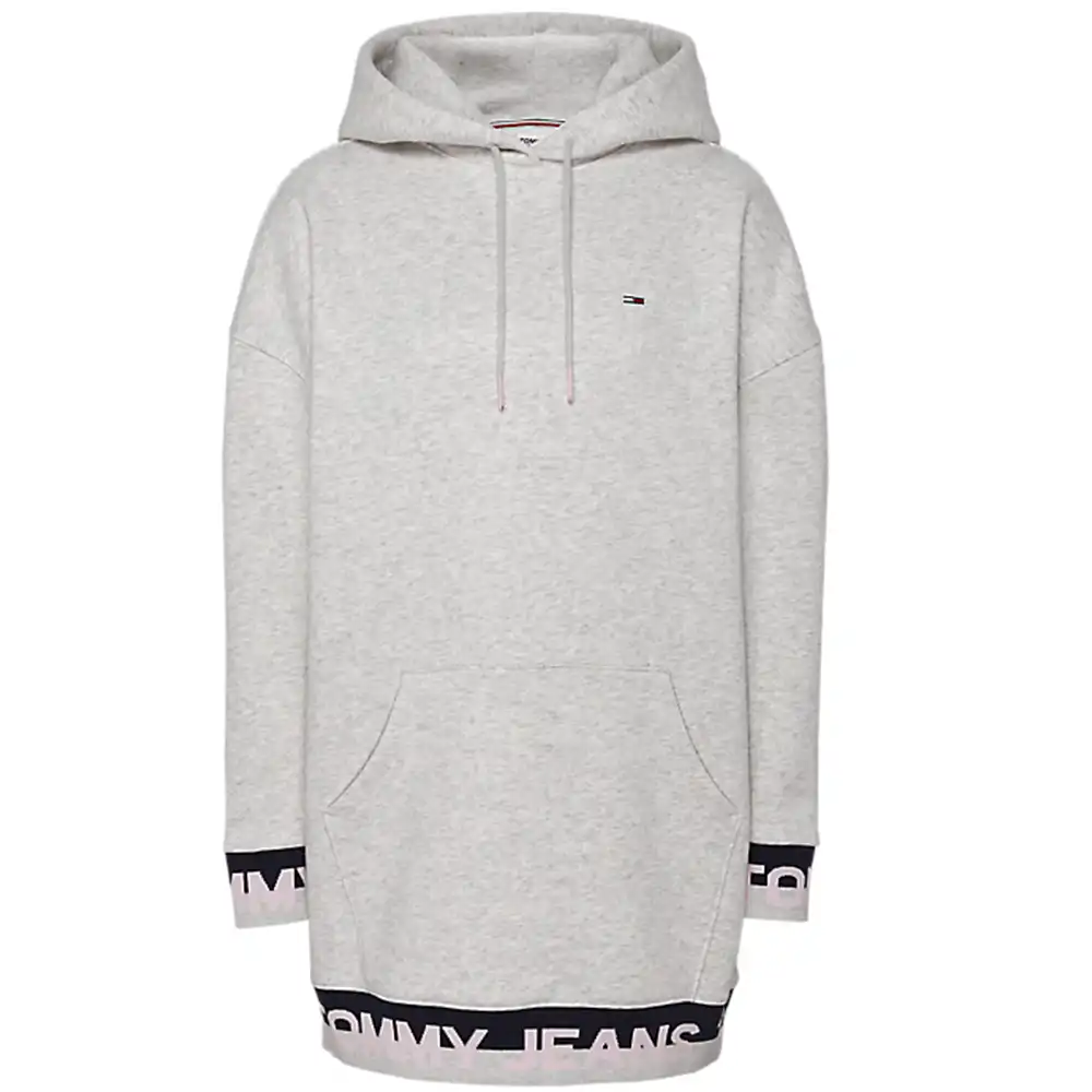 Robe femme Tommy Jeans Branded hem Gris - ZESHOES