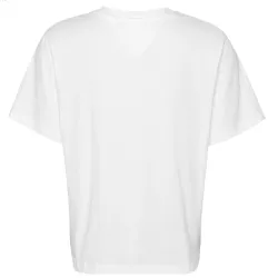 Tee shirt manche courte femme Tommy Jeans Modern linear logo tee Blanc - ZESHOES