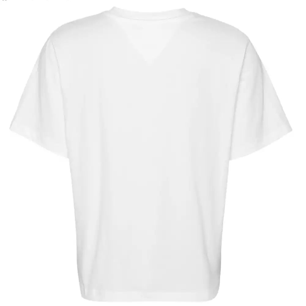 Tee shirt manche courte femme Tommy Jeans Modern linear logo tee Blanc - ZESHOES