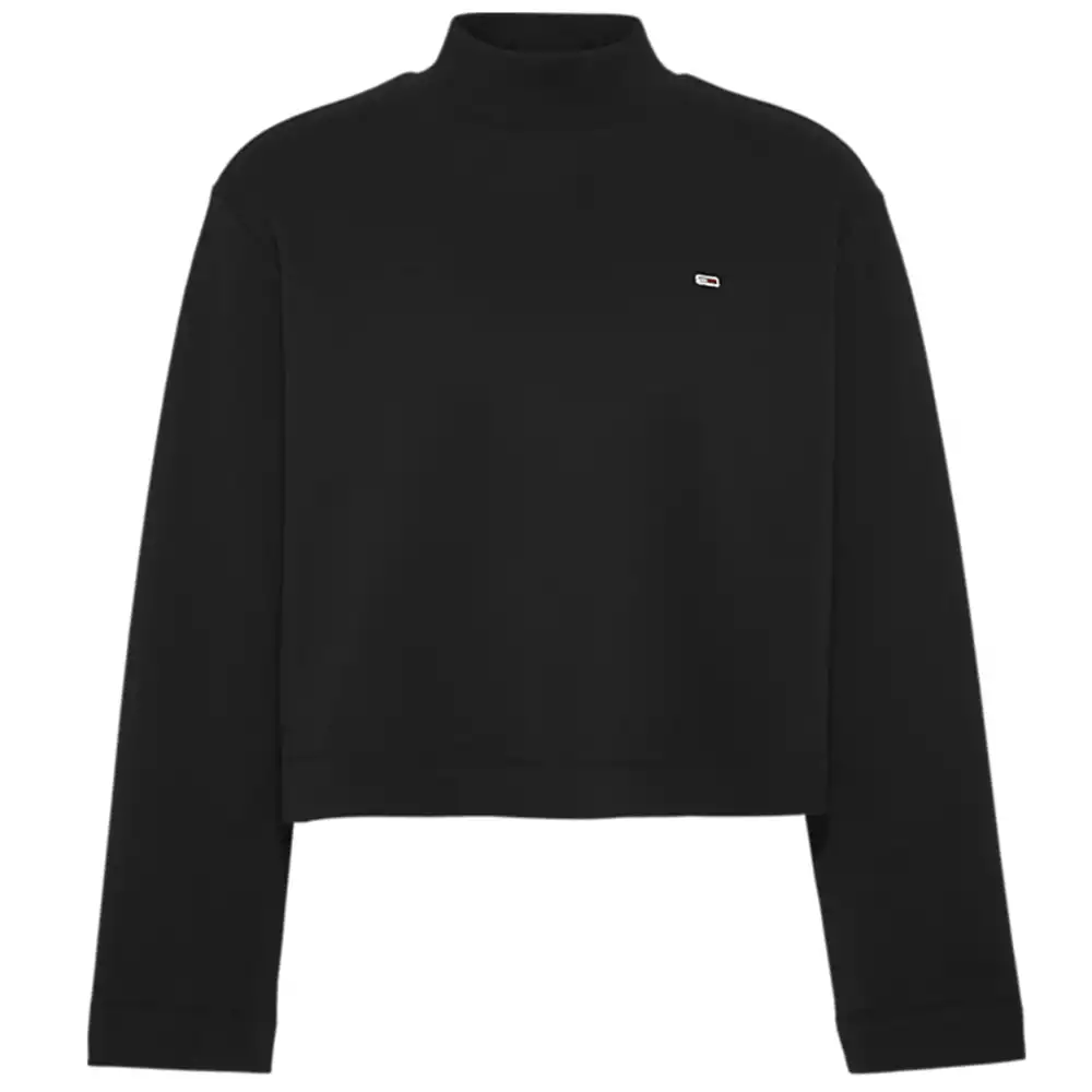 Sweat shirt femme Tommy Jeans Solid hybrid Noir - ZESHOES