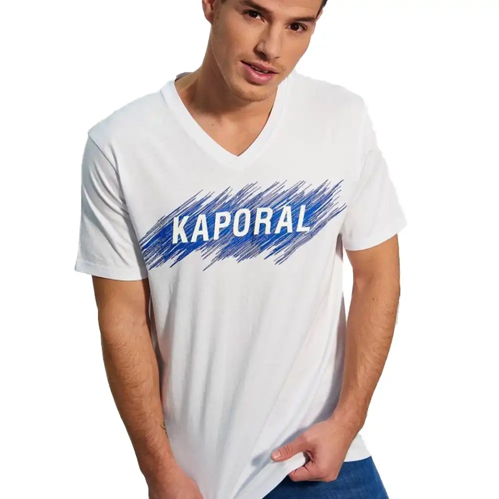 T shirt manche courte homme Kaporal masswhite Blanc - ZESHOES