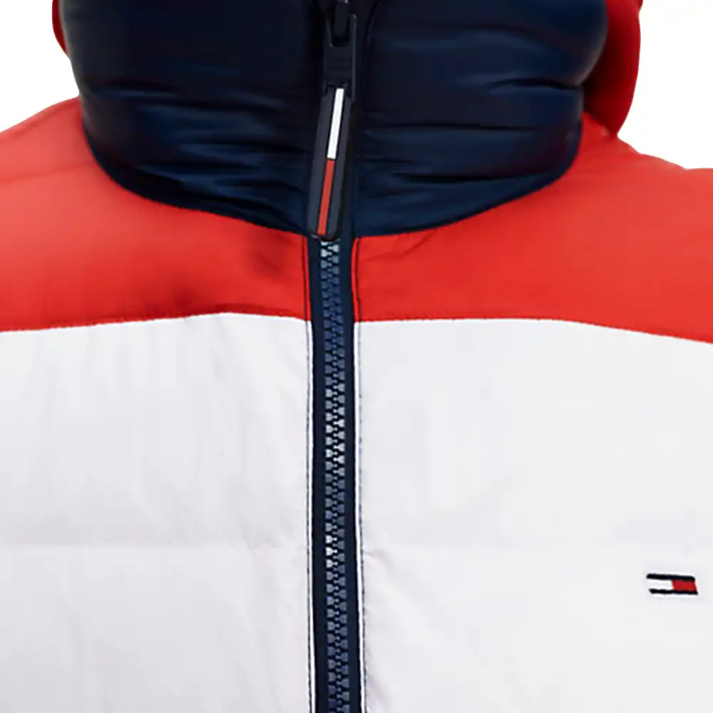 Doudoune homme Tommy Jeans Colorblock light down Bleu - ZESHOES