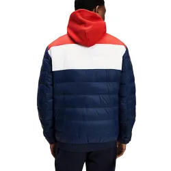 Doudoune homme Tommy Jeans Colorblock light down Bleu - ZESHOES