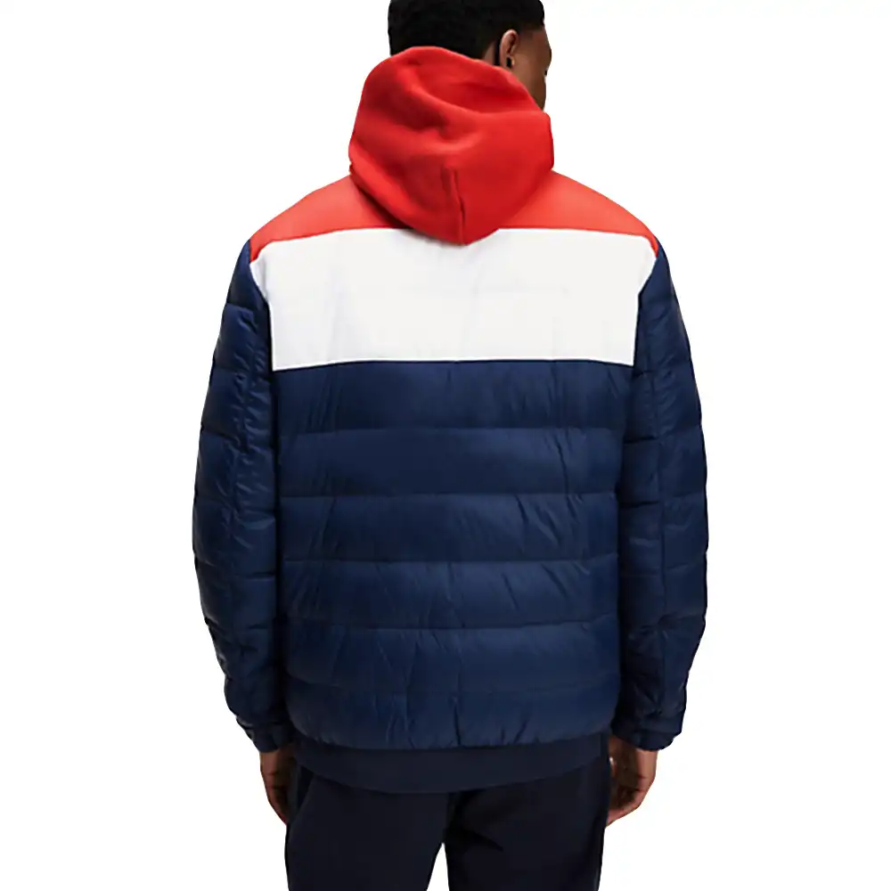 Doudoune homme Tommy Jeans Colorblock light down Bleu - ZESHOES