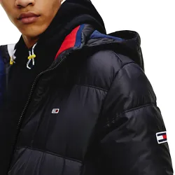 Doudoune homme Tommy Jeans Essential poly jacket Noir - ZESHOES