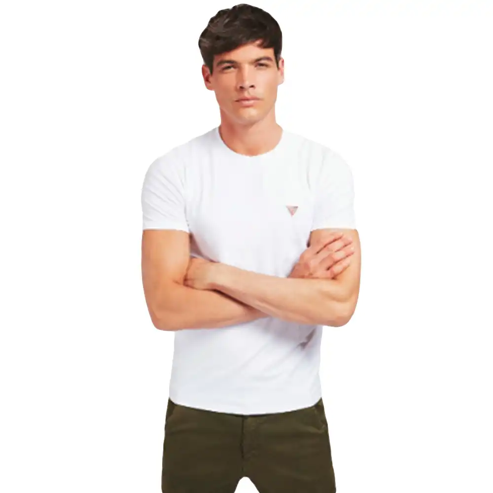 T shirt manche courte homme Guess Little logo original Blanc - ZESHOES T shirt manche courte homme Guess Little logo original Blanc - ZESHOES