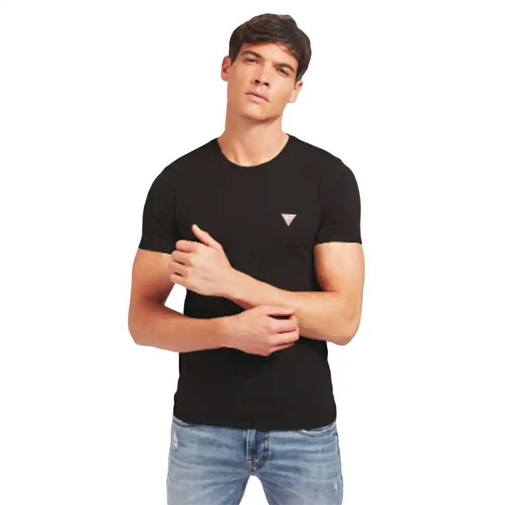 T shirt manche courte homme Guess Little logo original Noir - ZESHOES T shirt manche courte homme Guess Little logo original Noir - ZESHOES