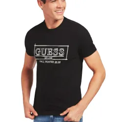 T shirt manche courte homme Guess Big logo Noir - ZESHOES