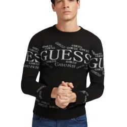 Pull homme Guess Unlimited logo Noir - ZESHOES Pull homme Guess Unlimited logo Noir - ZESHOES