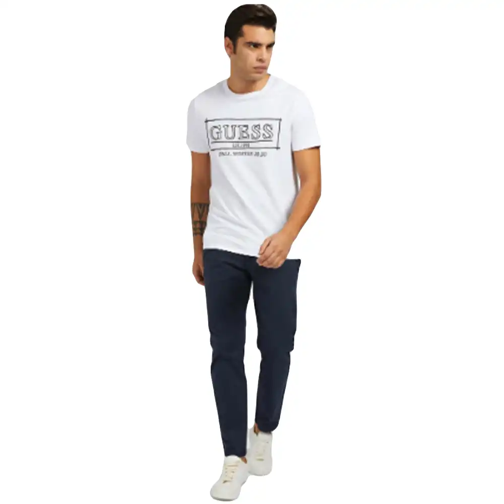 T shirt manche courte homme Guess Z logo Blanc - ZESHOES