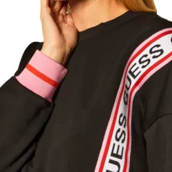 Sweat shirt femme Guess Logo Icon Noir - ZESHOES