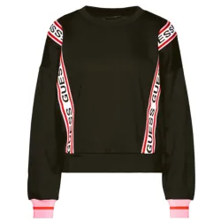 Sweat shirt femme Guess Logo Icon Noir - ZESHOES