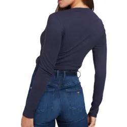 Tee shirt manche courte femme Guess Front logo Noir - ZESHOES