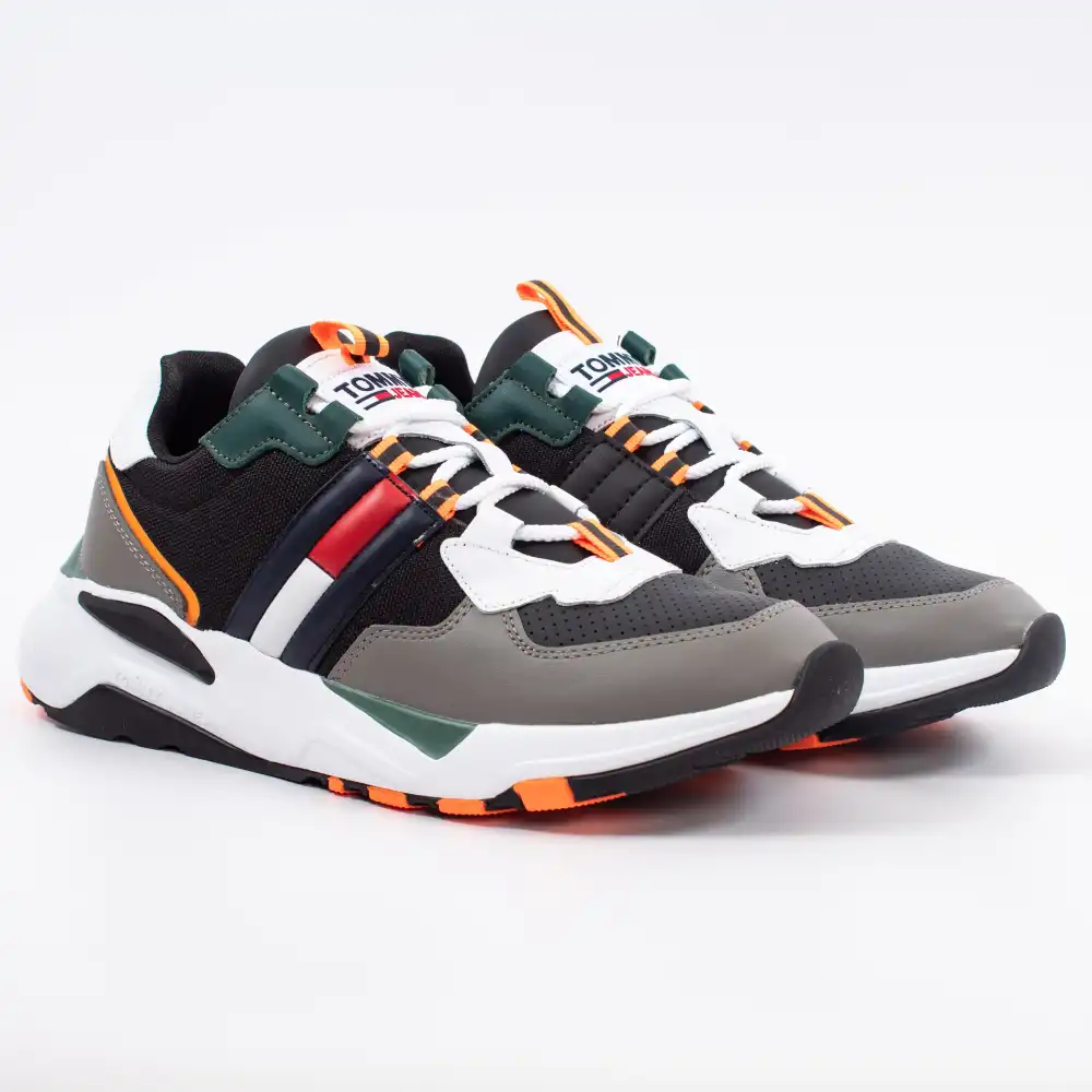 Basket basse homme Tommy Jeans chunky tech runner Multicolor - ZESHOES