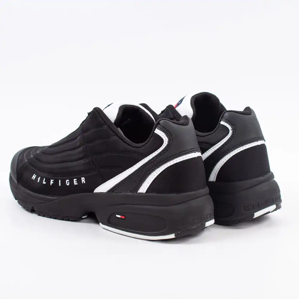 Basket de ville basse homme Tommy Jeans Heritage mix sneaker Noir - ZESHOES