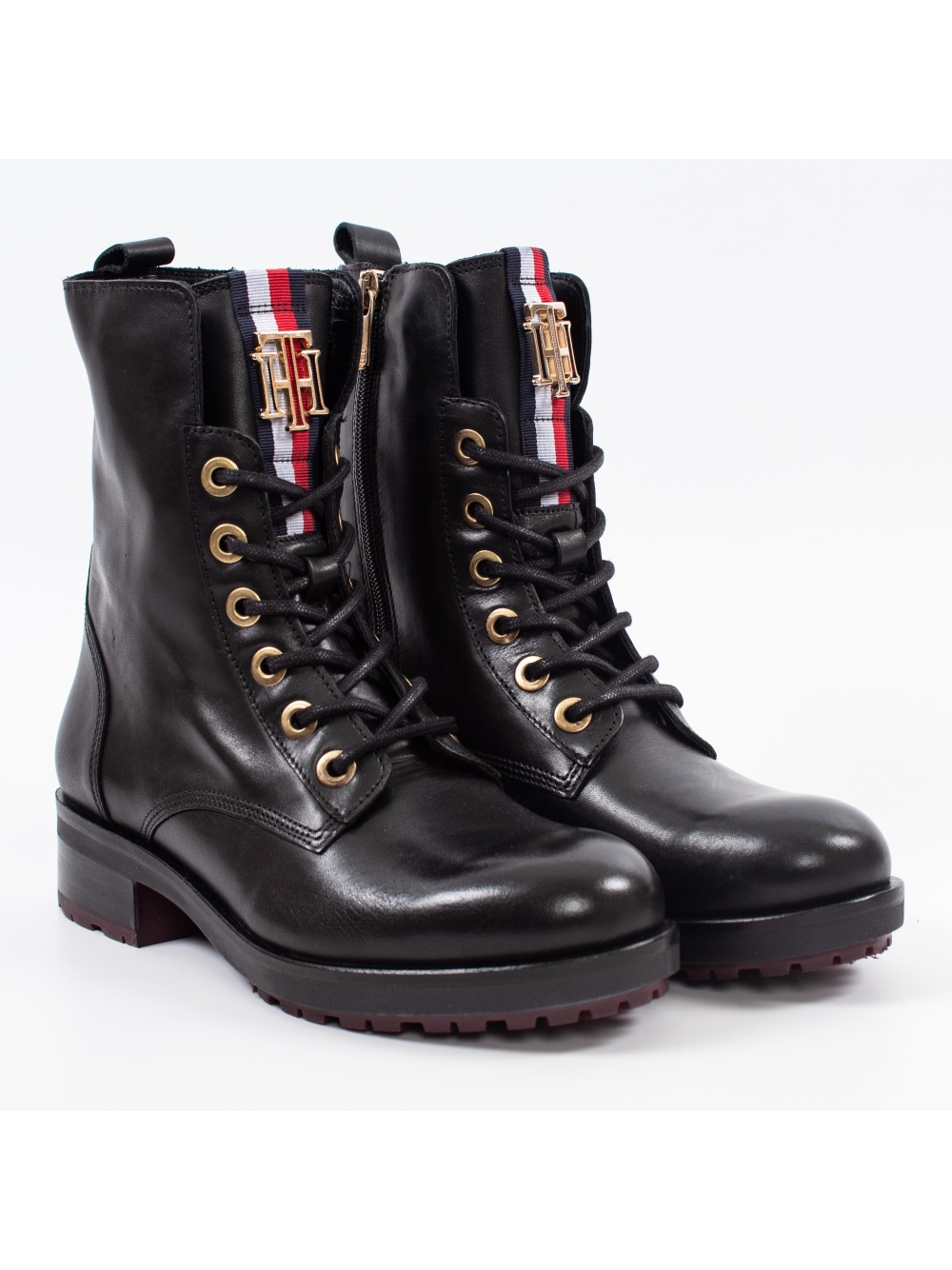 tommy essential biker boot fw0fw05298 black bds