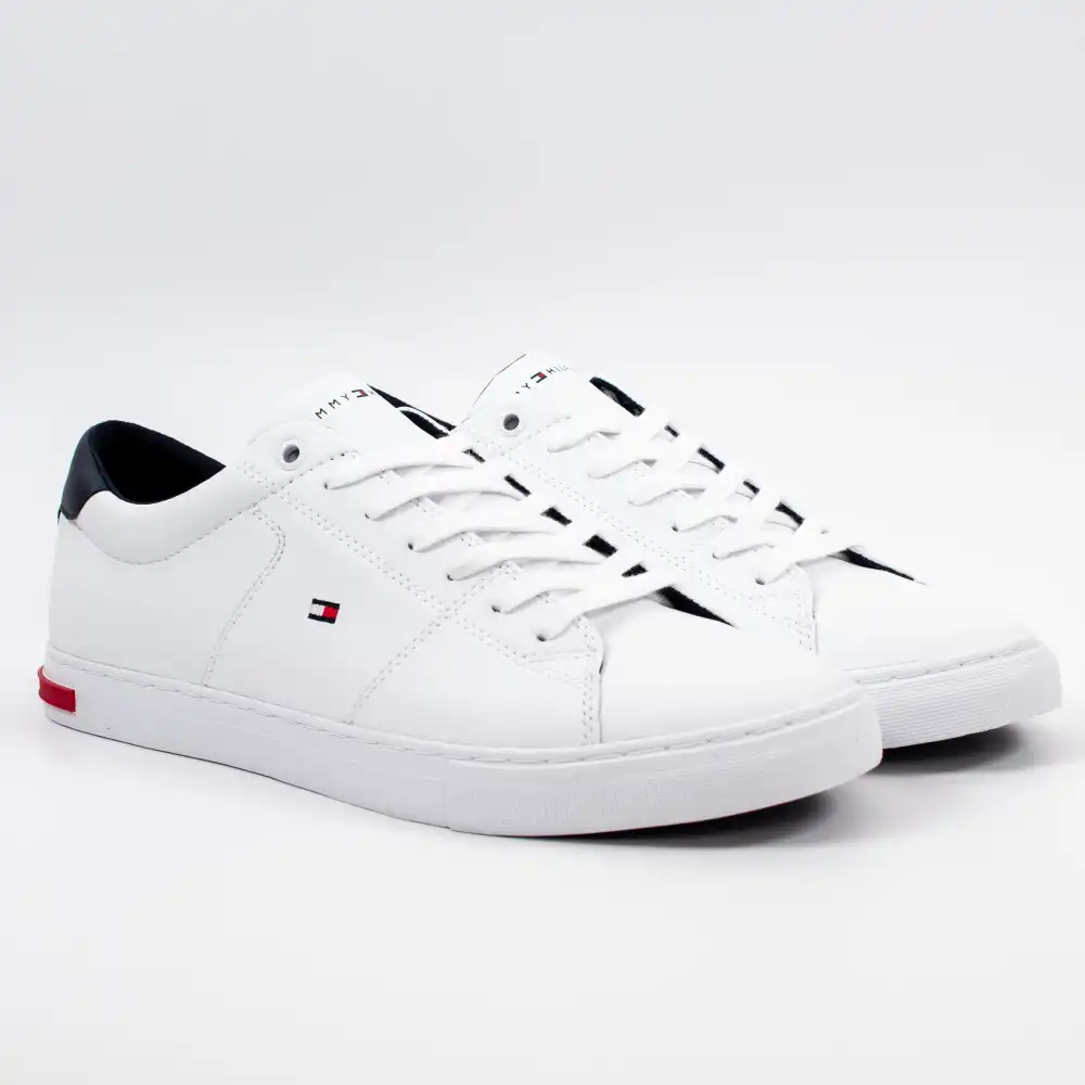 Basket de ville basse homme Tommy Jeans Essential detail vulc Blanc - ZESHOES