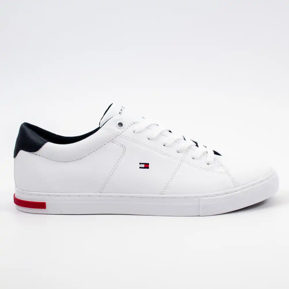 Basket de ville basse homme Tommy Jeans Essential detail vulc Blanc - ZESHOES