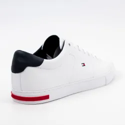 Basket de ville basse homme Tommy Jeans Essential detail vulc Blanc - ZESHOES