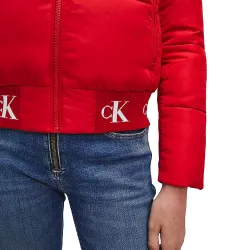 Doudoune femme Calvin Klein Essential ck Rouge - ZESHOES Doudoune femme Calvin Klein Essential ck Rouge - ZESHOES
