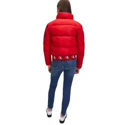 Doudoune femme Calvin Klein Essential ck Rouge - ZESHOES Doudoune femme Calvin Klein Essential ck Rouge - ZESHOES