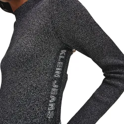 Pull femme Calvin Klein Esprit motard Gris - ZESHOES