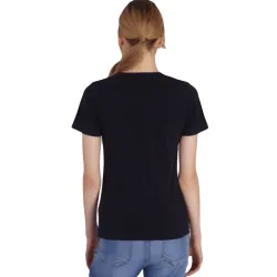 Tee shirt manche courte femme Kaporal boylmarine Noir - ZESHOES