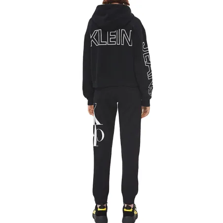 Produits victimes de leur succès Calvin Klein Bleu hoodie front logo