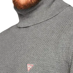 Pull homme Guess Little logo triangle Gris - ZESHOES