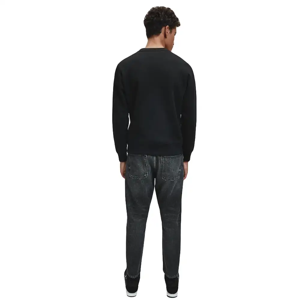 Pull homme Calvin Klein Front logo Noir - ZESHOES
