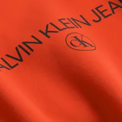 Sweat shirt homme Calvin Klein Front logo CK Orange - ZESHOES