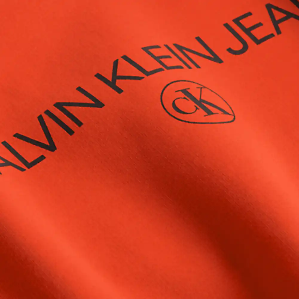 Sweat shirt homme Calvin Klein Front logo CK Orange - ZESHOES