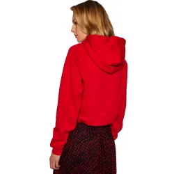 Sweat shirt femme Calvin Klein Front logo nero Rouge - ZESHOES