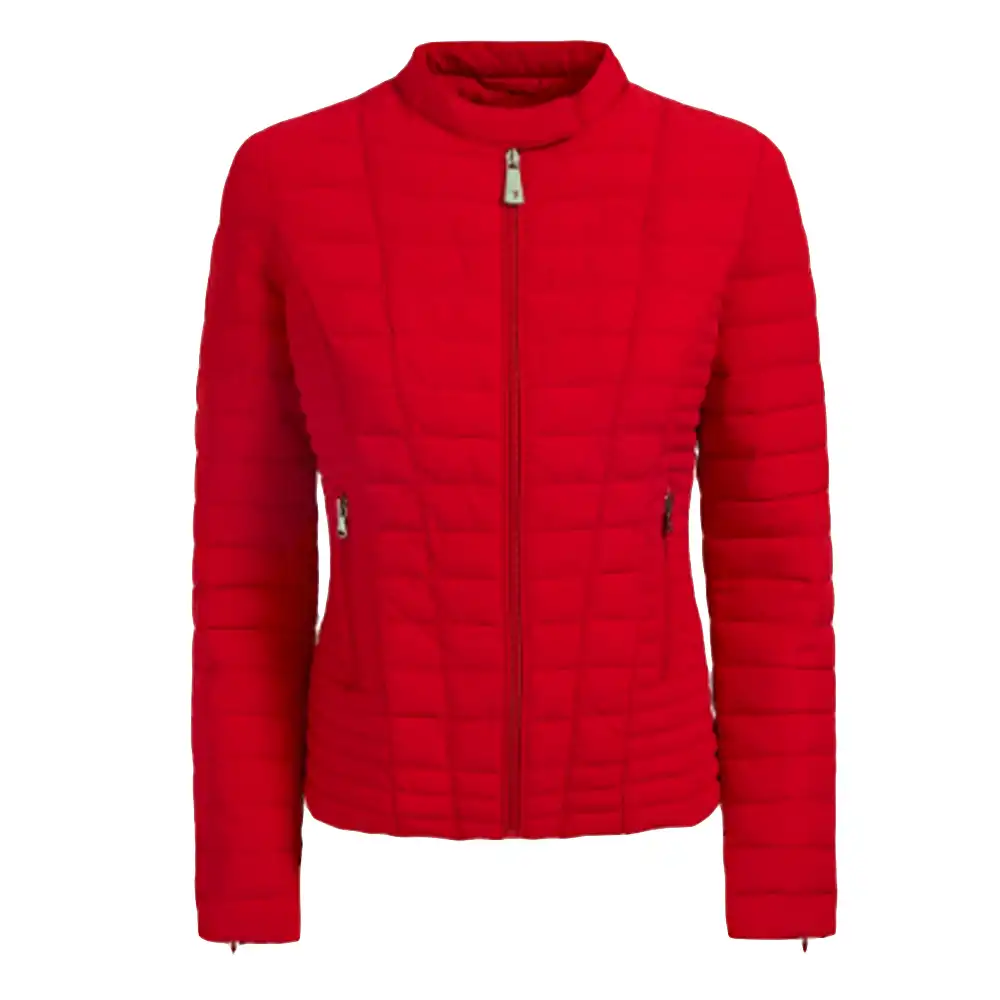 Veste femme Guess Vona slim Rouge - ZESHOES Veste femme Guess Vona slim Rouge - ZESHOES