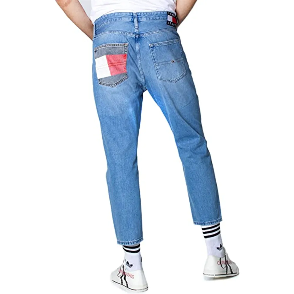 Femme Vêtements homme Jeans homme Jeans coupe droite Jeans Dad jean straight tmyflg 1aj Jean Tommy Hilfiger en coloris Bleu 