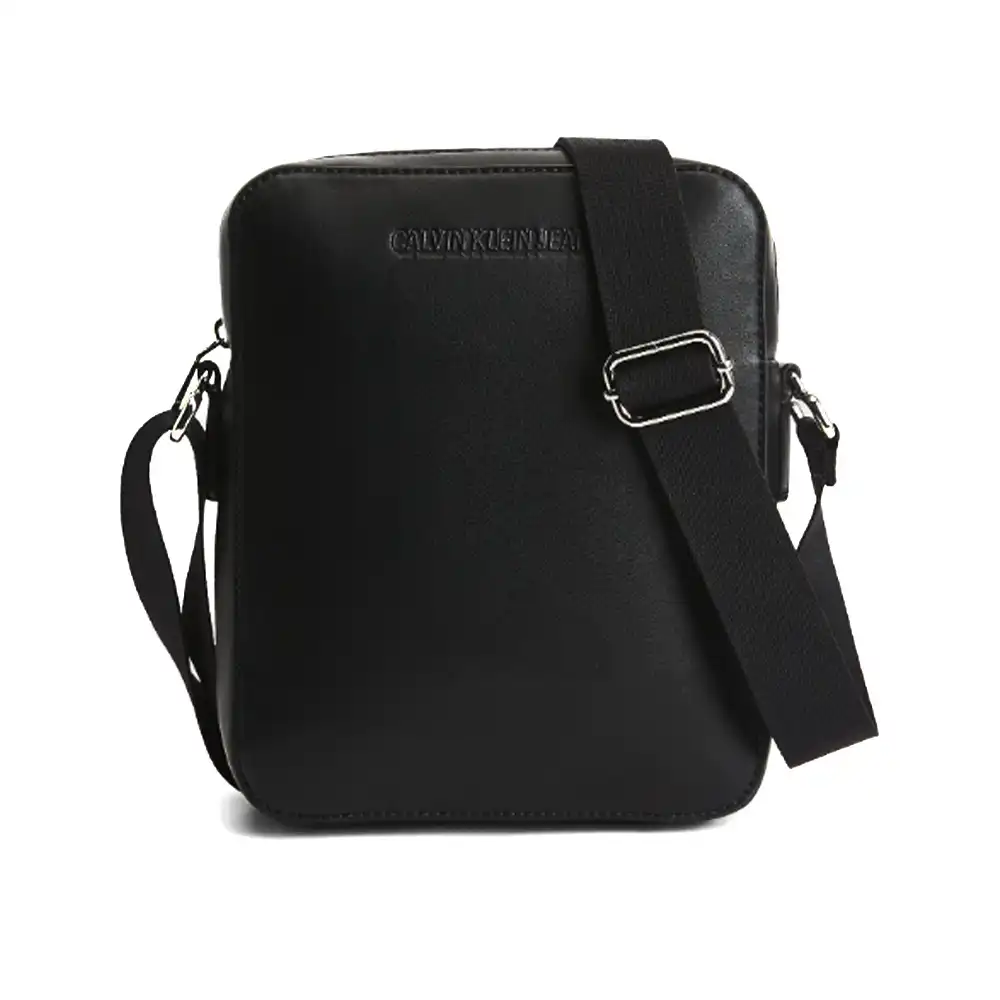 Pochette homme Calvin Klein Logo gravé Noir - ZESHOES