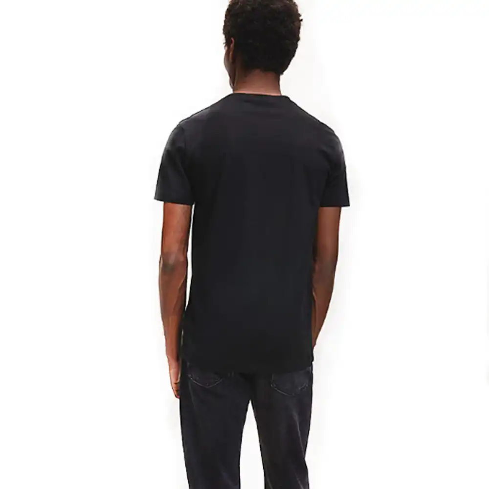 T shirt manche courte homme Calvin Klein Front logo Bleu - ZESHOES