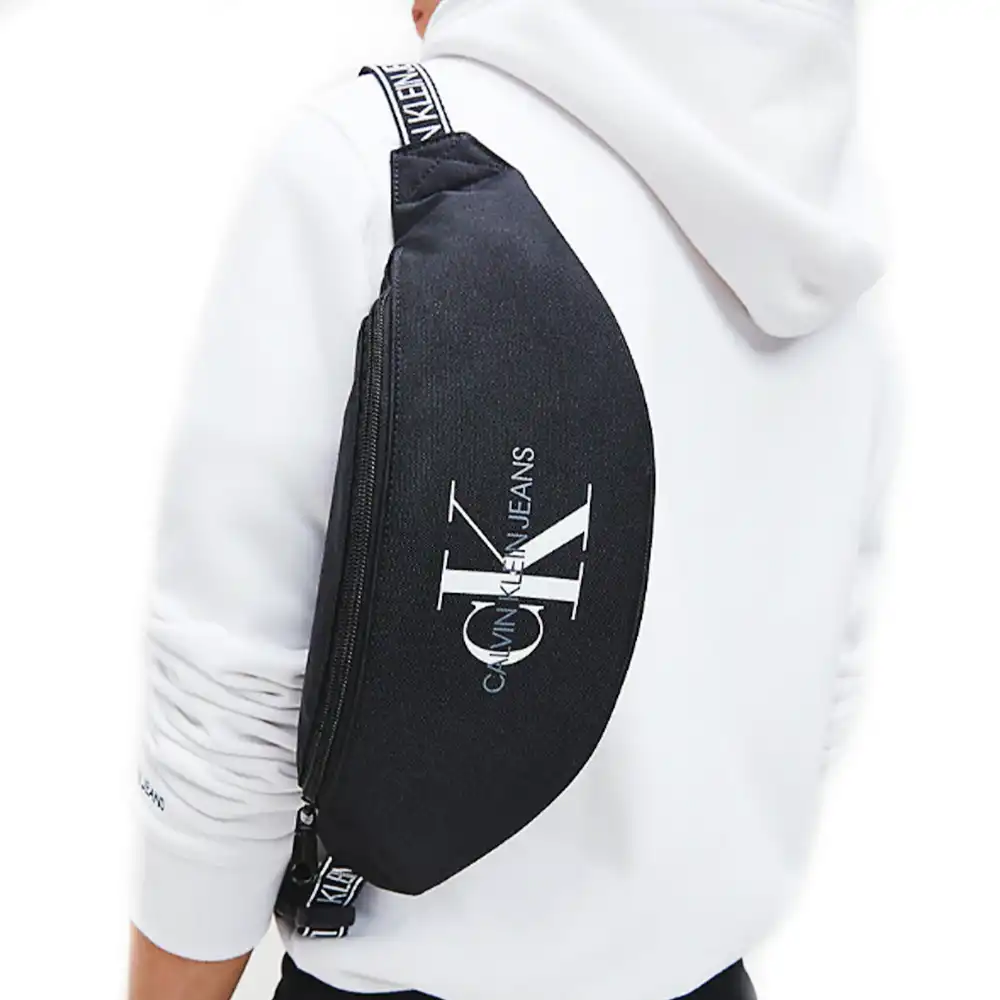 Sac banane homme Calvin Klein Big logo Noir - ZESHOES