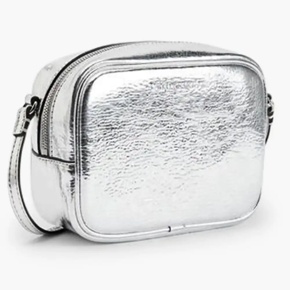 Sac bandoulière femme Calvin Klein Front black logo Argent - ZESHOES