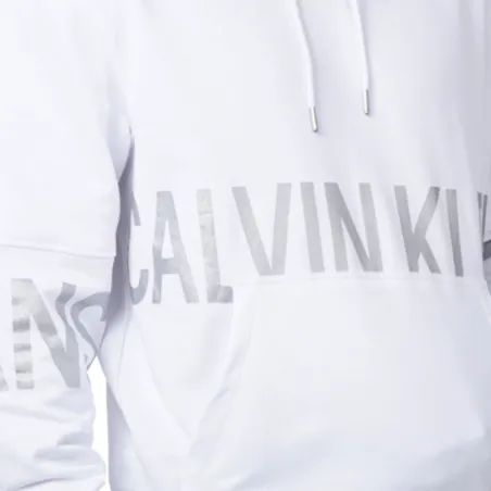 Produits victimes de leur succès Calvin Klein Blanc Front logo argenté