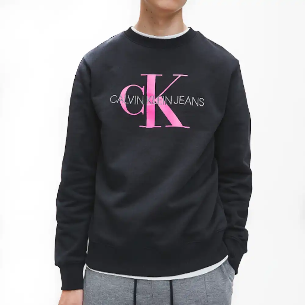 Pull homme Calvin Klein Big logo Noir - ZESHOES