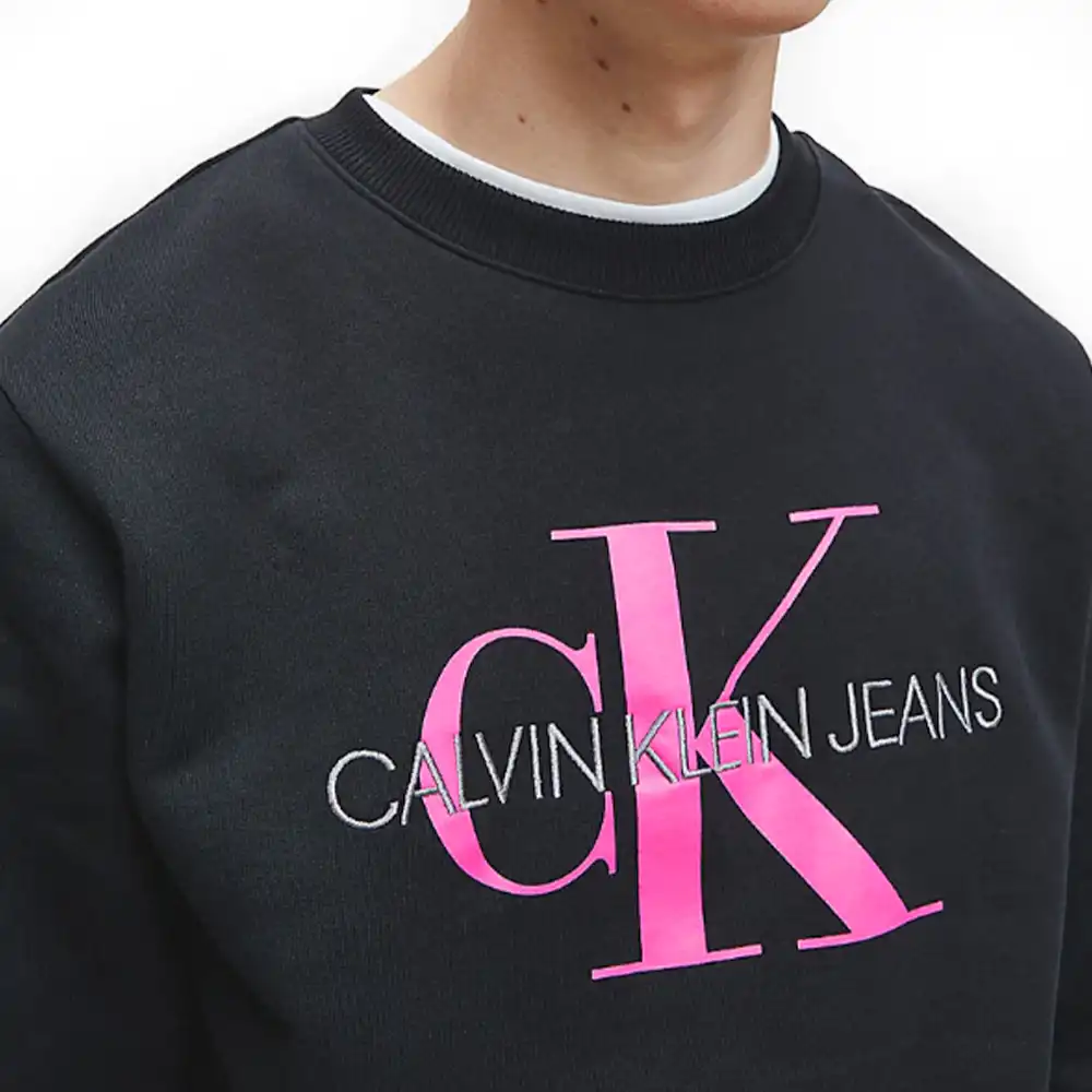 Pull homme Calvin Klein Big logo Noir - ZESHOES