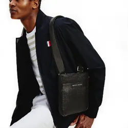 Pochette homme Tommy Jeans Little logo Noir - ZESHOES