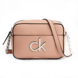 Sac a main femme Calvin Klein Big logo gold Rose - ZESHOES