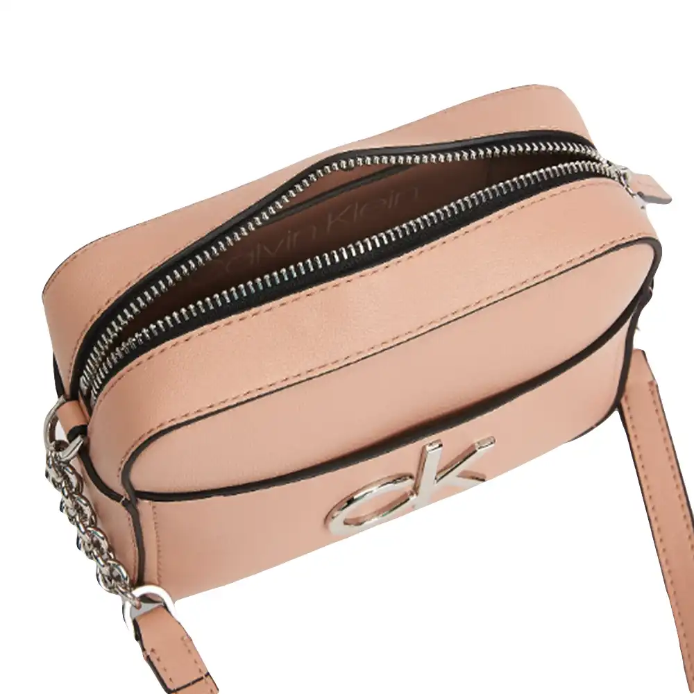 Sac a main femme Calvin Klein Big logo gold Rose - ZESHOES