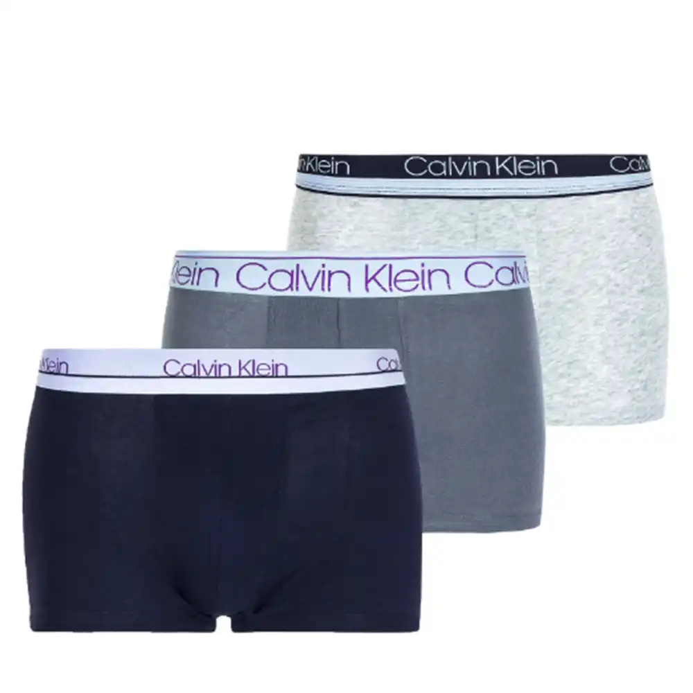 Boxer homme Calvin Klein Pack x3 front logo Multicolor - ZESHOES