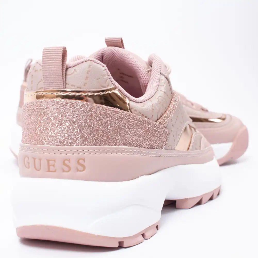 Basket basse femme Guess Kaysie applications Rose - ZESHOES
