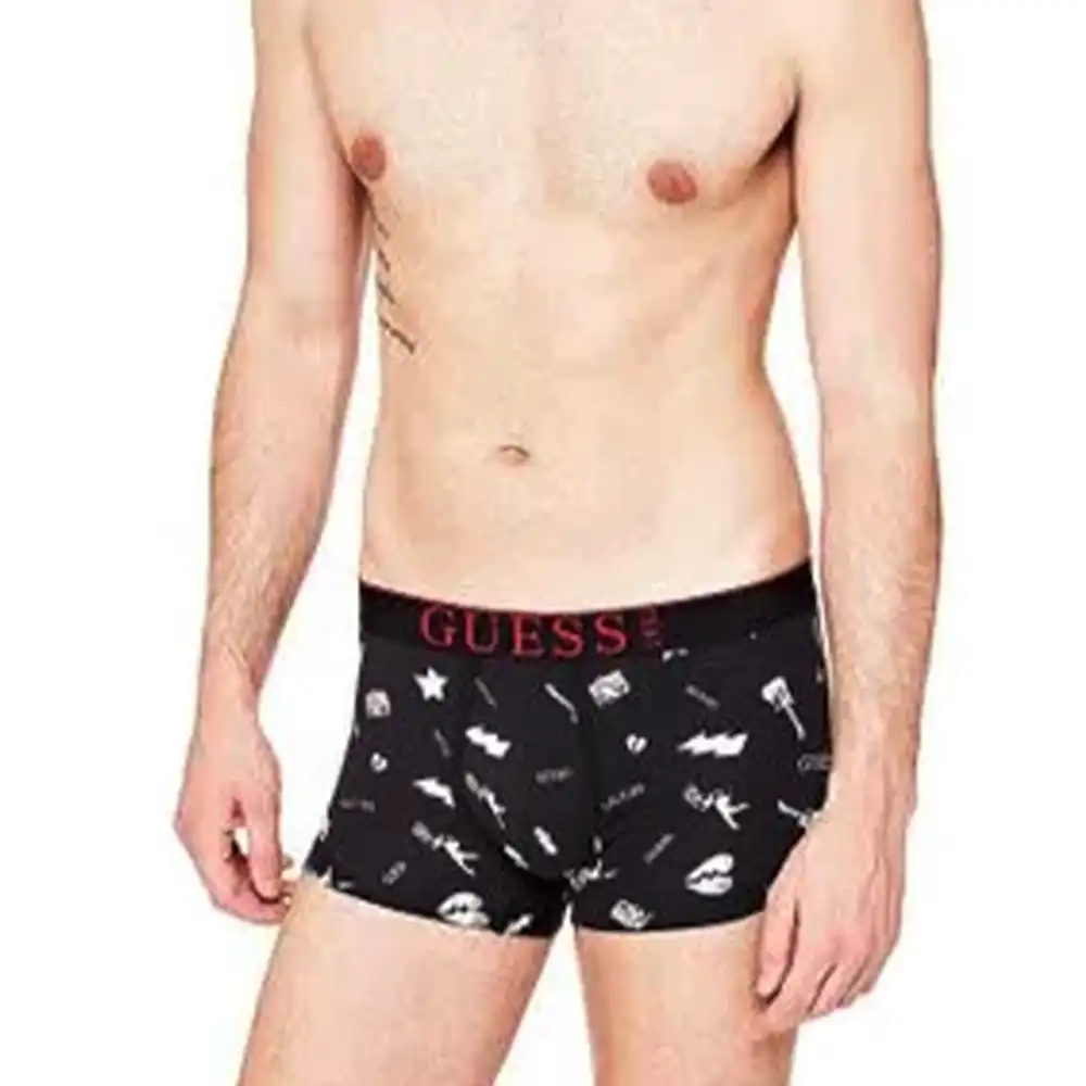 Boxer homme Guess Front logo Noir - ZESHOES Boxer homme Guess Front logo Noir - ZESHOES