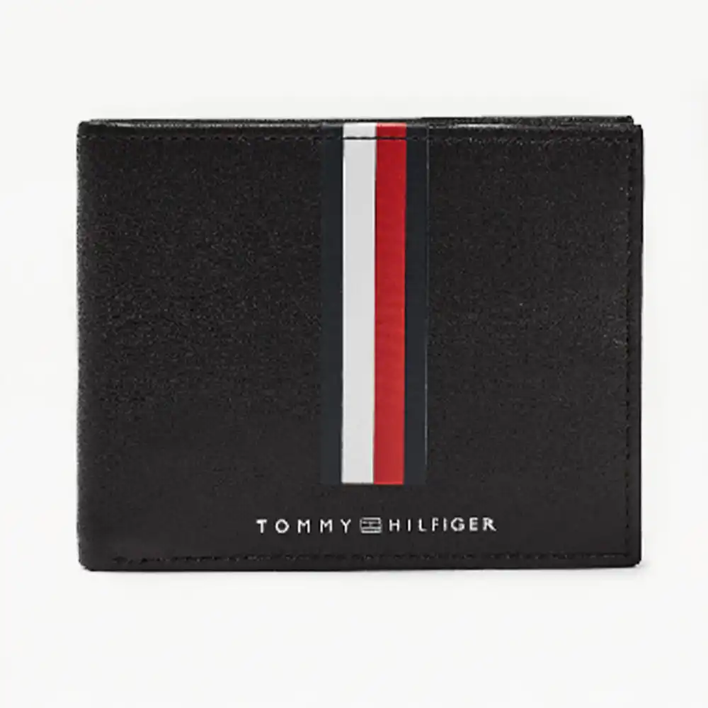 Portefeuille homme Tommy Jeans Flag logo Noir - ZESHOES