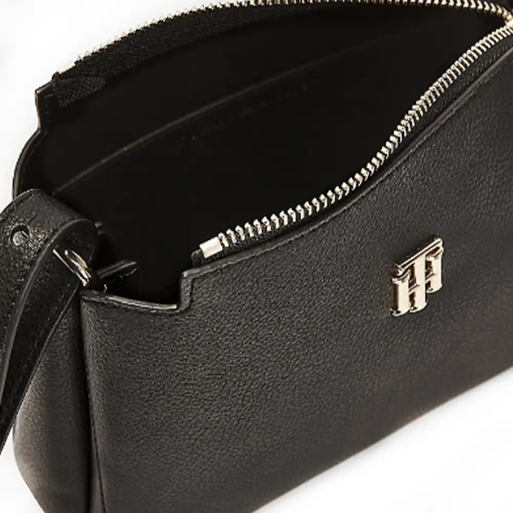 Sac a main femme Tommy Jeans Little gold logo Noir - ZESHOES